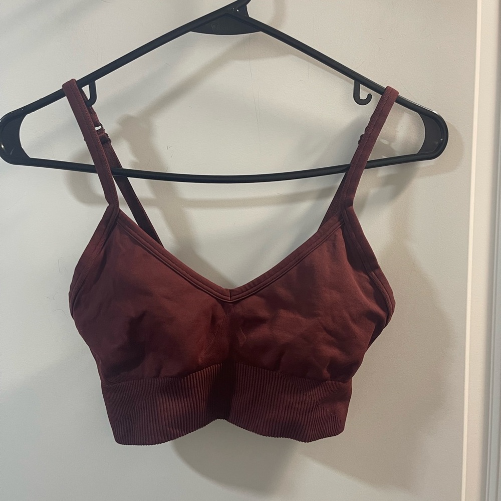 Lululemon Sports Bra Women's Burgundy Bralette Size 2 Good Condition
